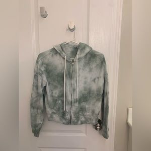 Tie-dye zip up sweater